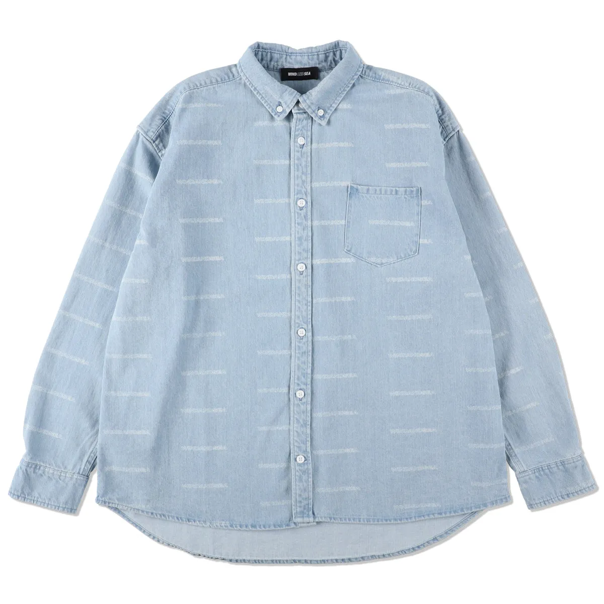 EDGE LOGO DENIM SHIRT / SAX