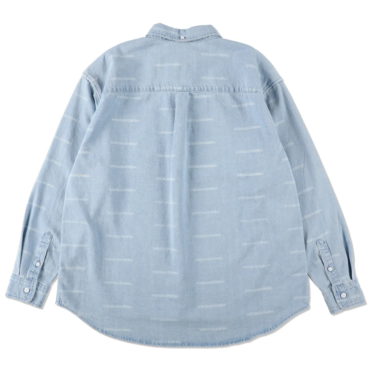 EDGE LOGO DENIM SHIRT / SAX