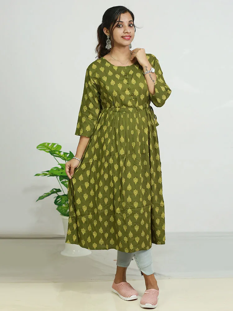 Feeding Top: Pure Rayon Material, Round Neck, 3/4 Sleeves - Only ₹364