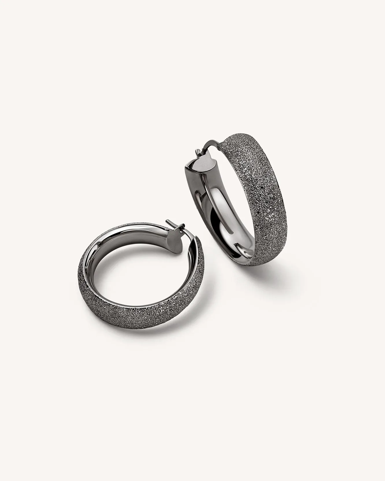 Florentine Finish Medium Flat Hoop Earrings