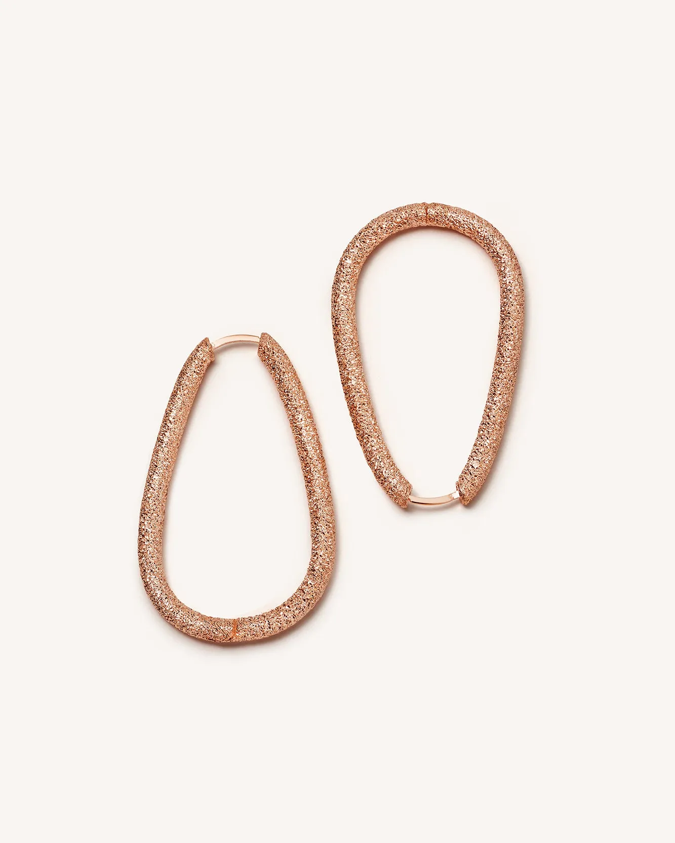Florentine Finish Small Drop Hoop Earrings