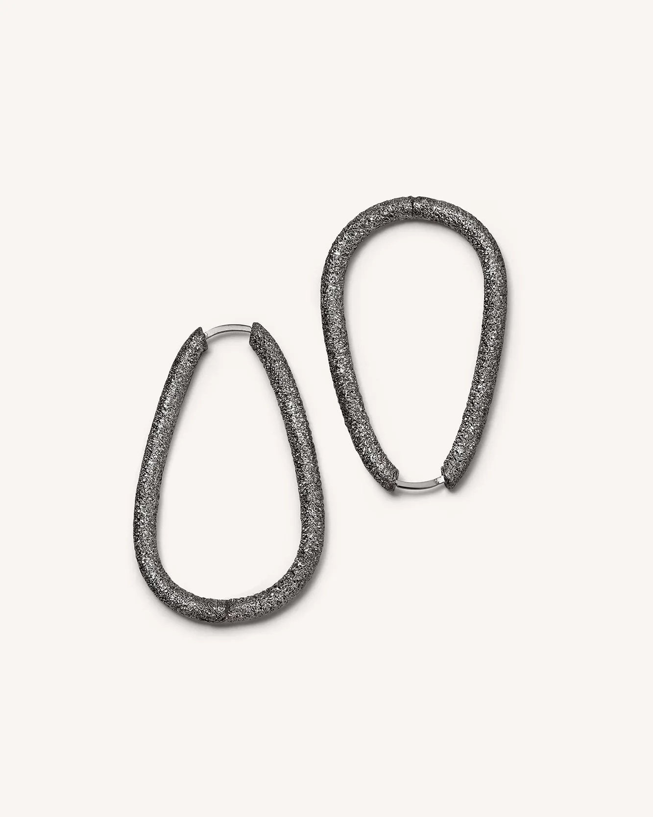 Florentine Finish Small Drop Hoop Earrings