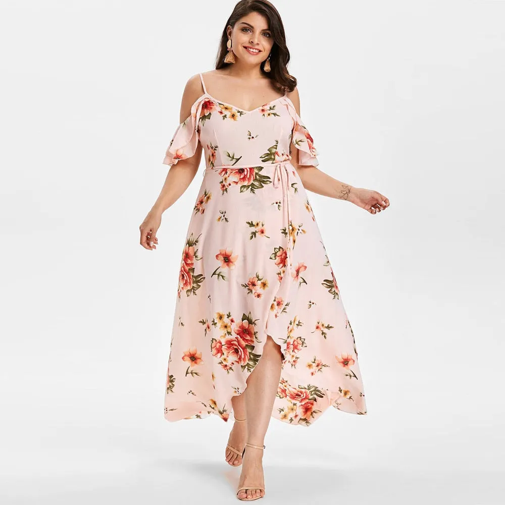 Funki Buys | Dresses | Women's Long Floral Chiffon Sundress