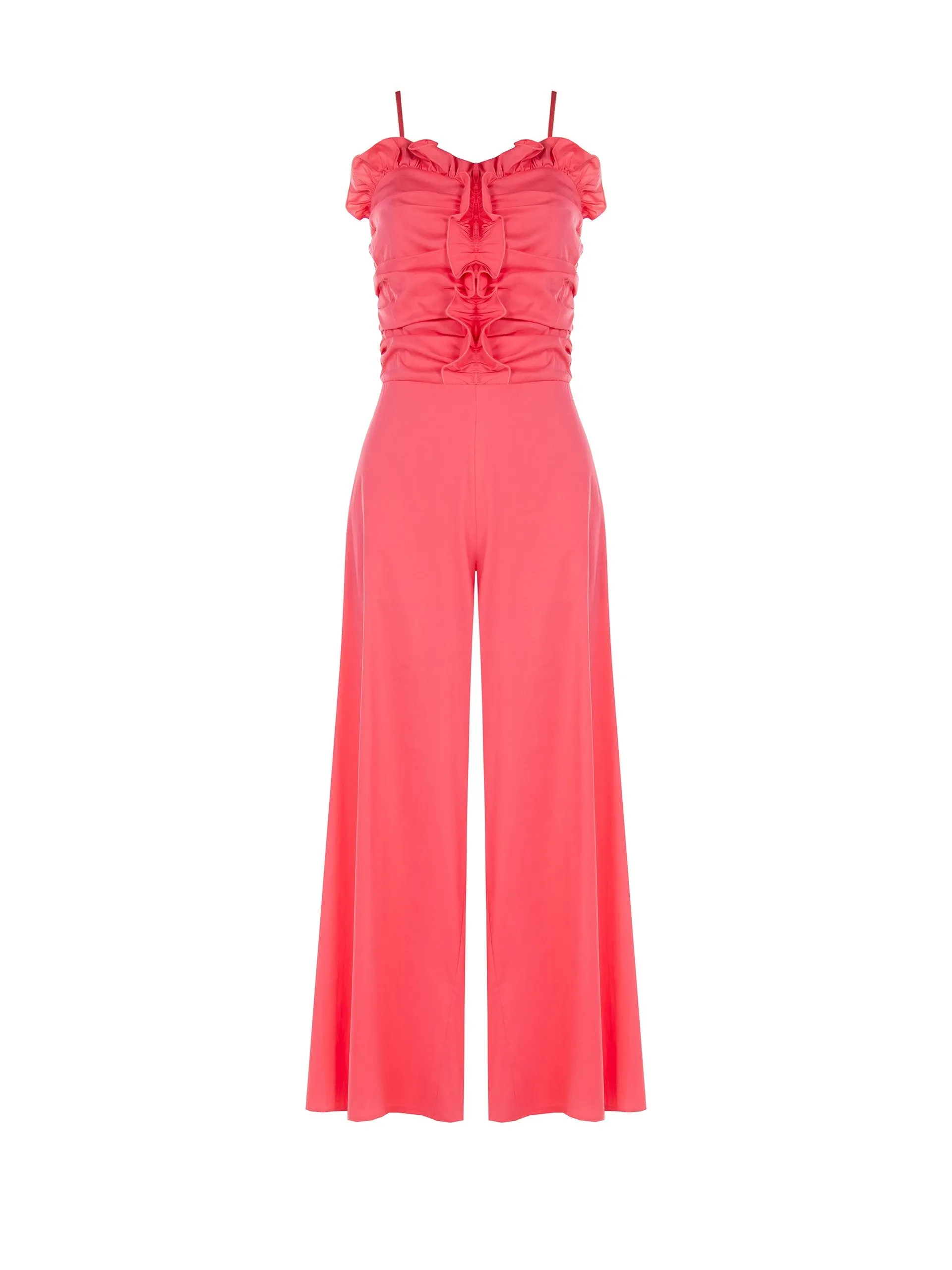 Gathered Strappy Jumpsuit