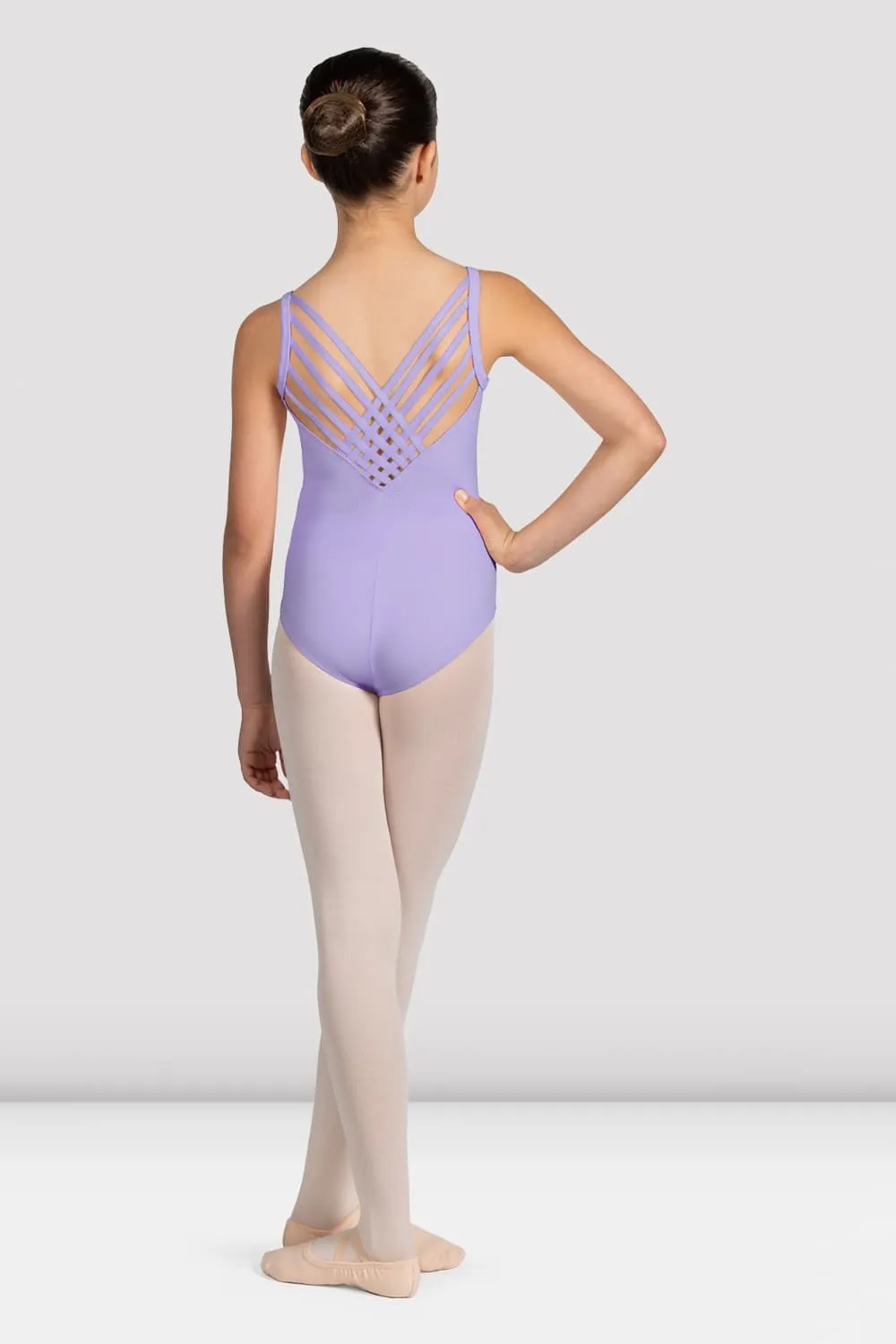 Girls Mirella Glow Girl V Neck Leotard