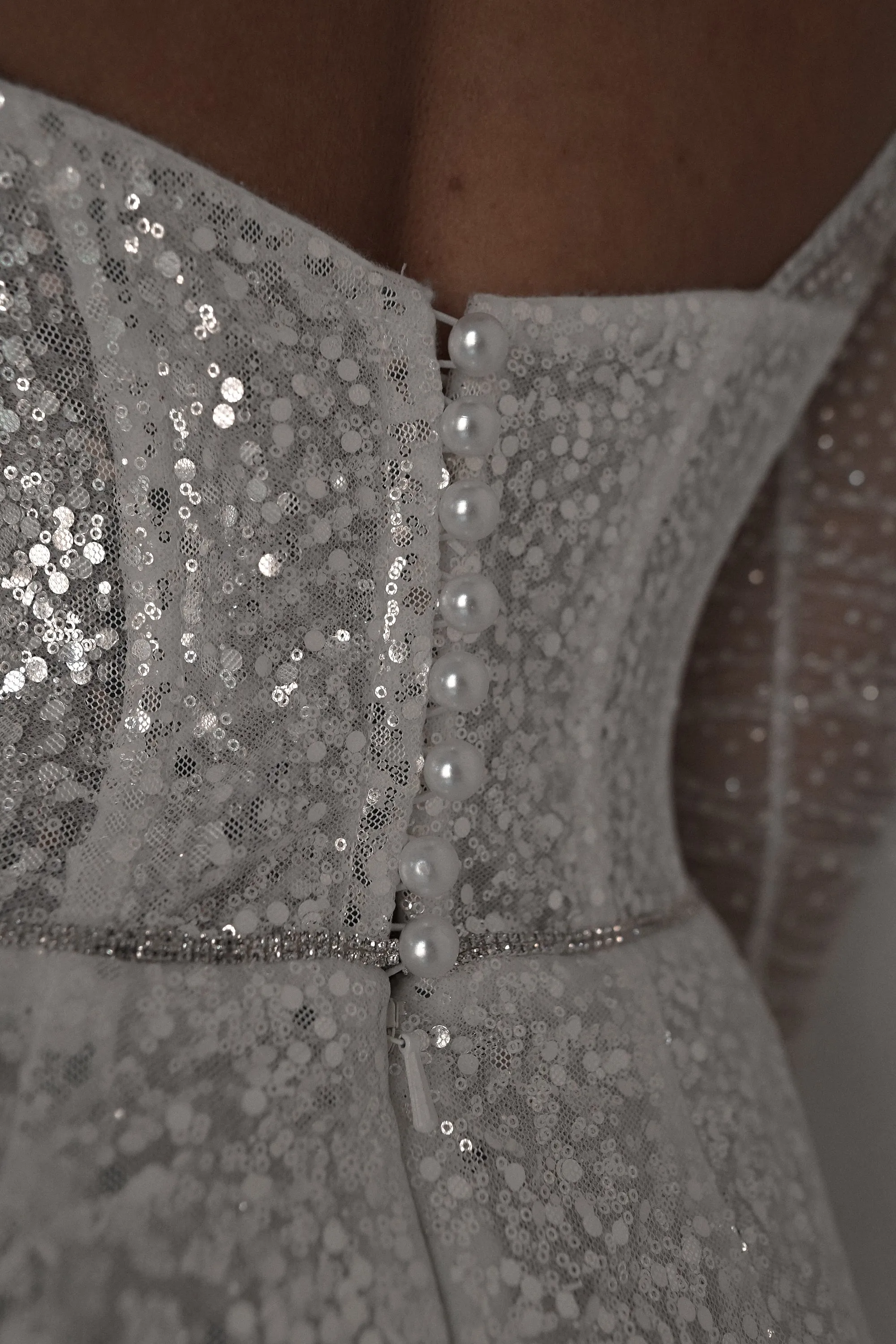 Glitter Wedding Dress Addison with Long Sleeves