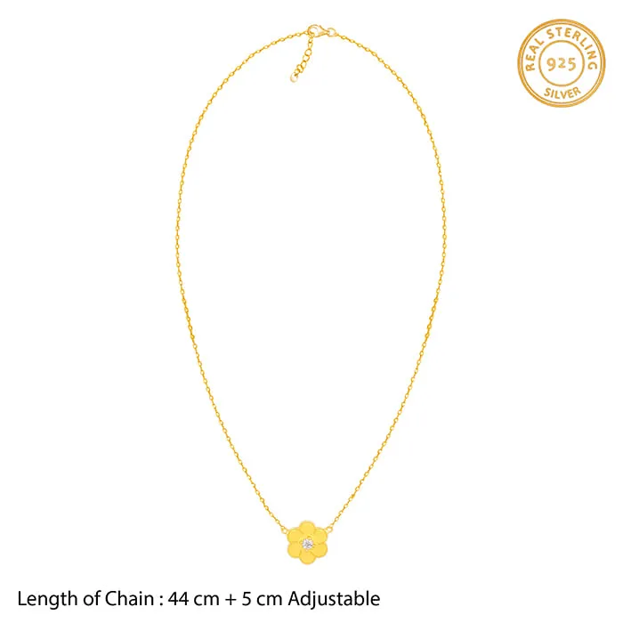 Golden Flower Power Necklace
