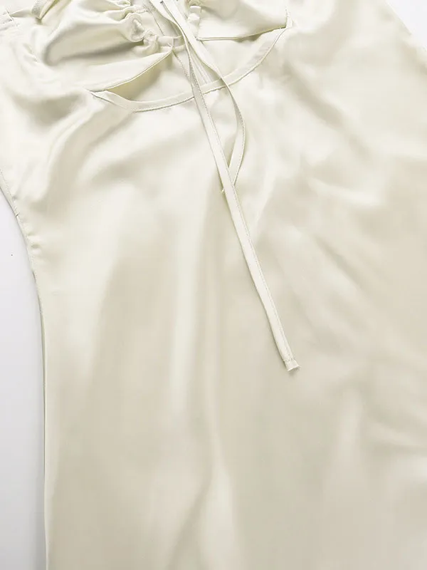 Hollow Out Spaghetti Strap Mini Dress