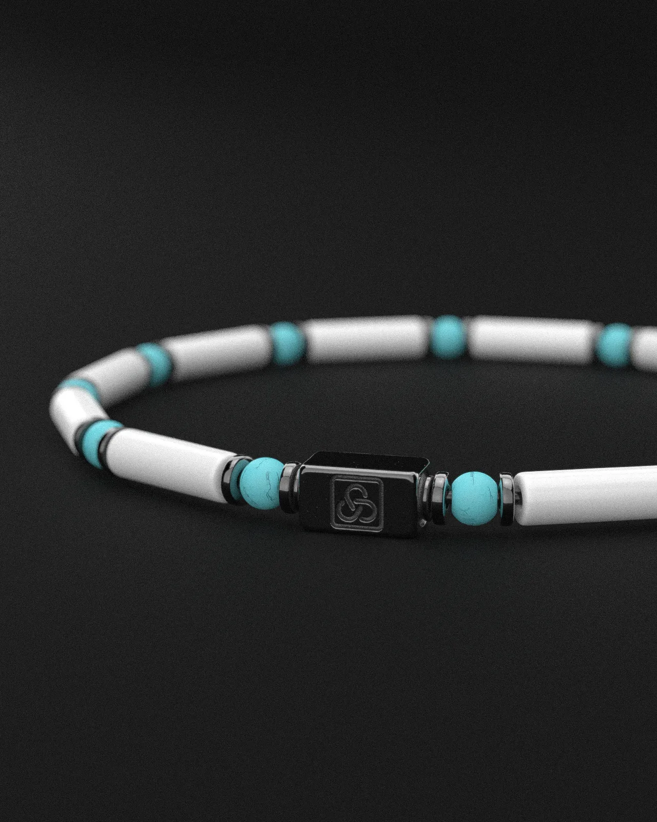 Howlite   Turquoise Bracelet 4mm | PIPE