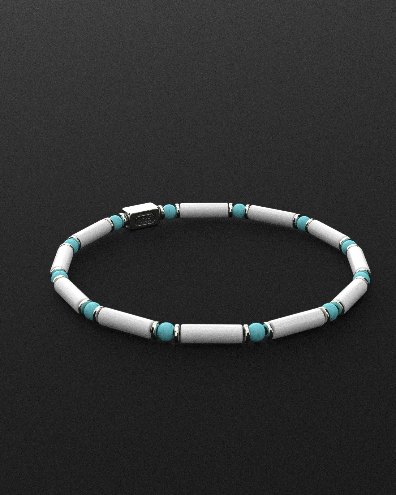Howlite   Turquoise Bracelet 4mm | PIPE