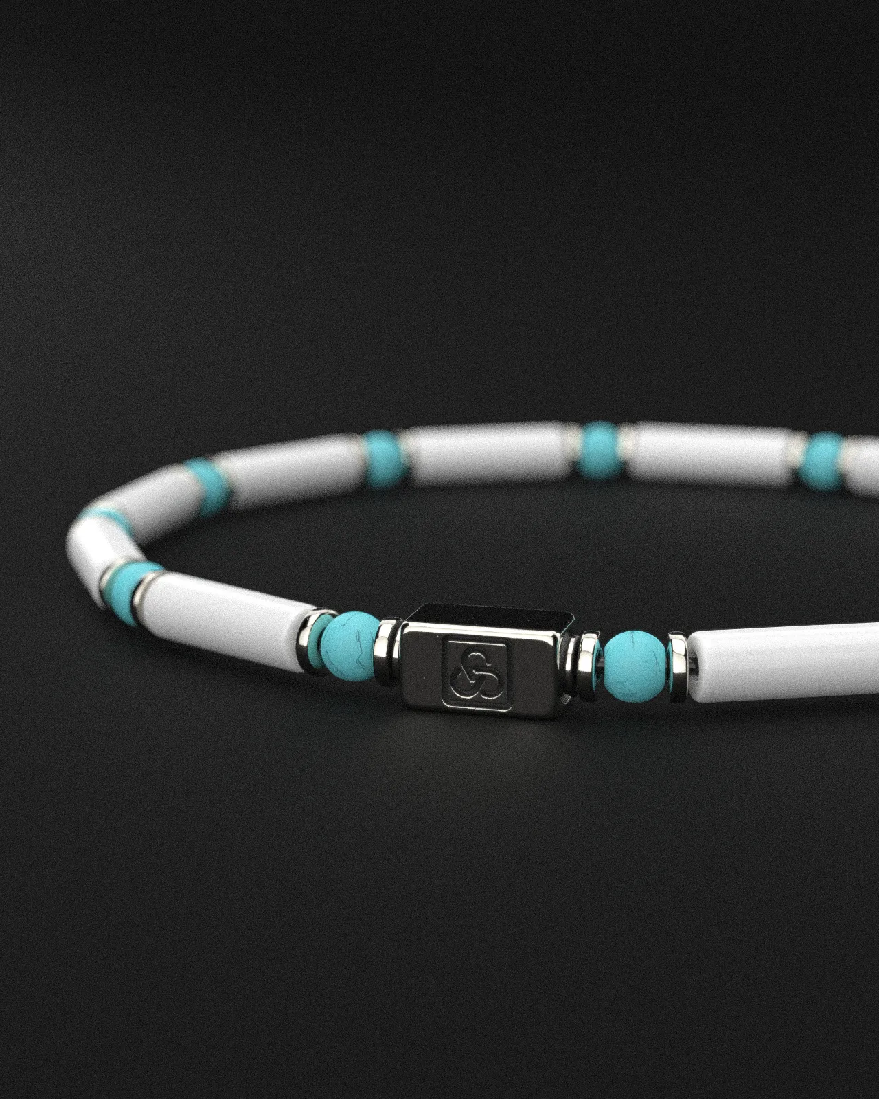 Howlite   Turquoise Bracelet 4mm | PIPE