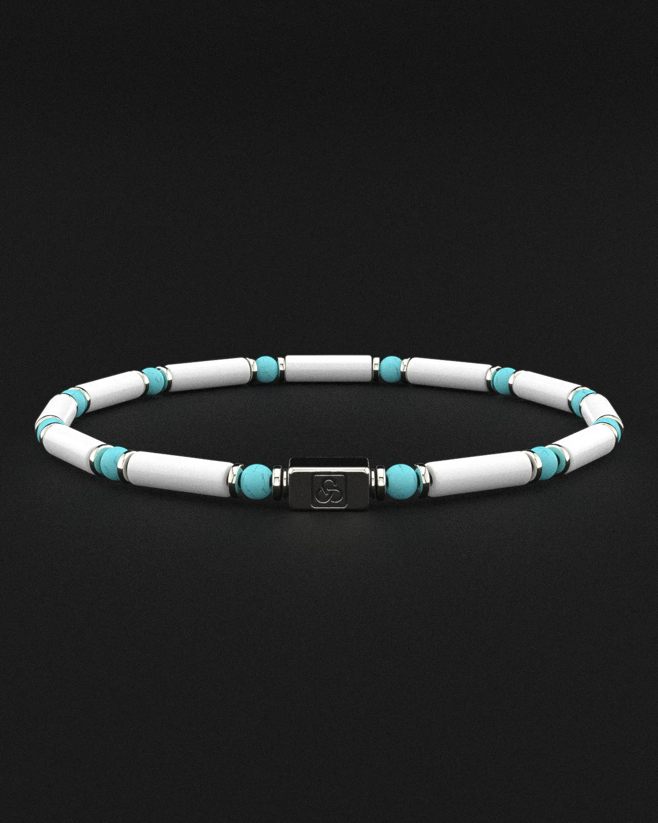 Howlite   Turquoise Bracelet 4mm | PIPE