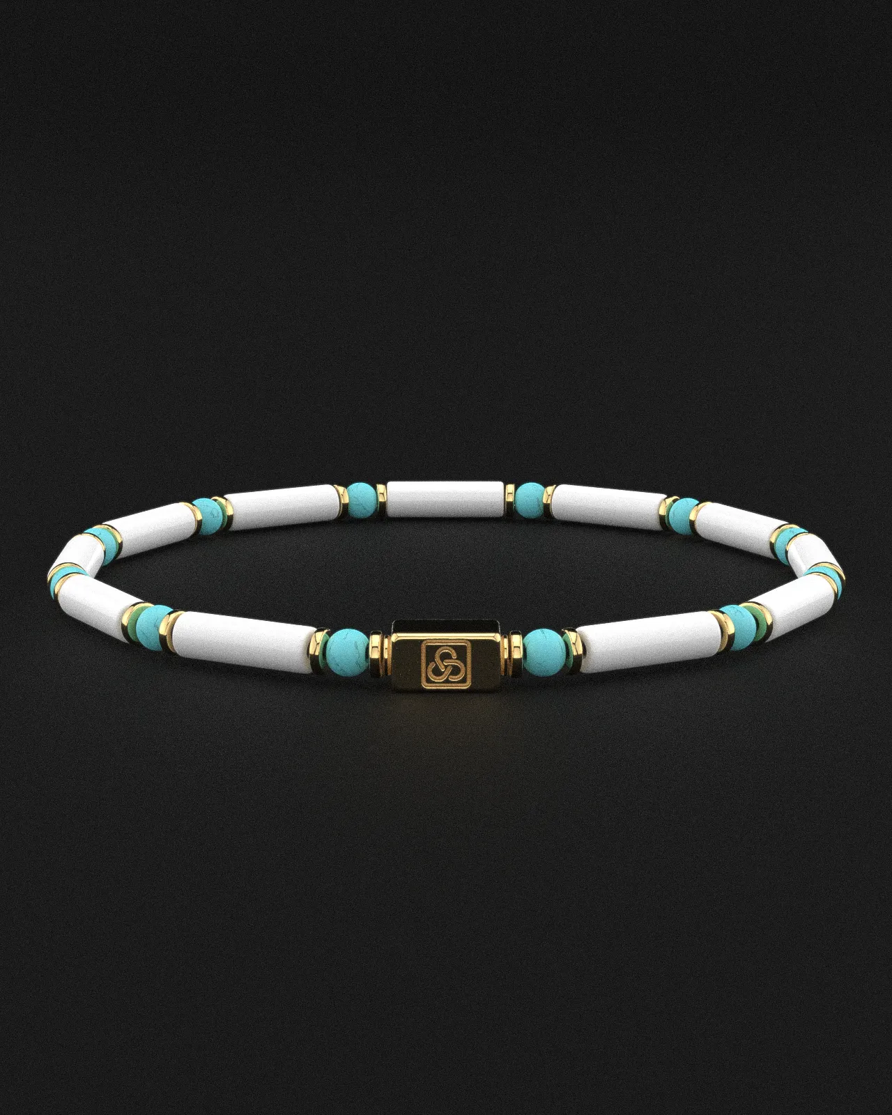 Howlite   Turquoise Bracelet 4mm | PIPE