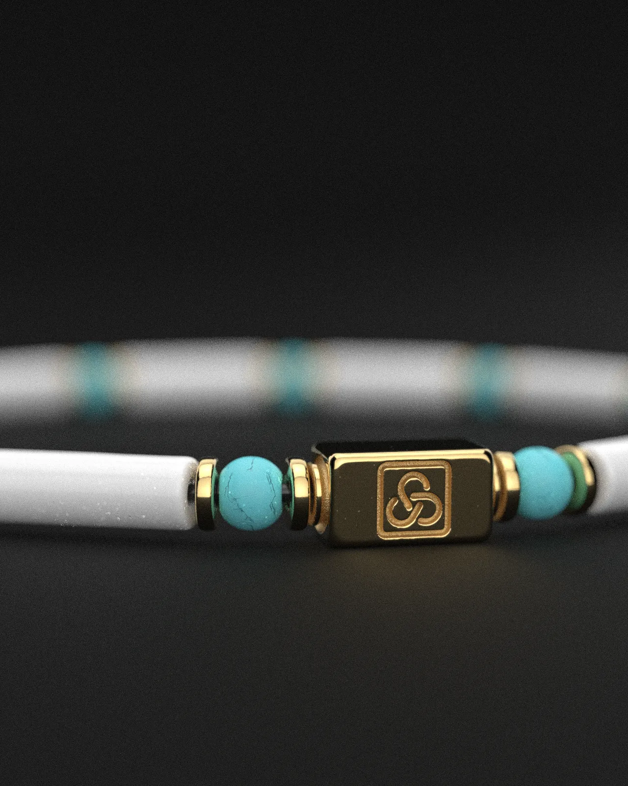 Howlite   Turquoise Bracelet 4mm | PIPE