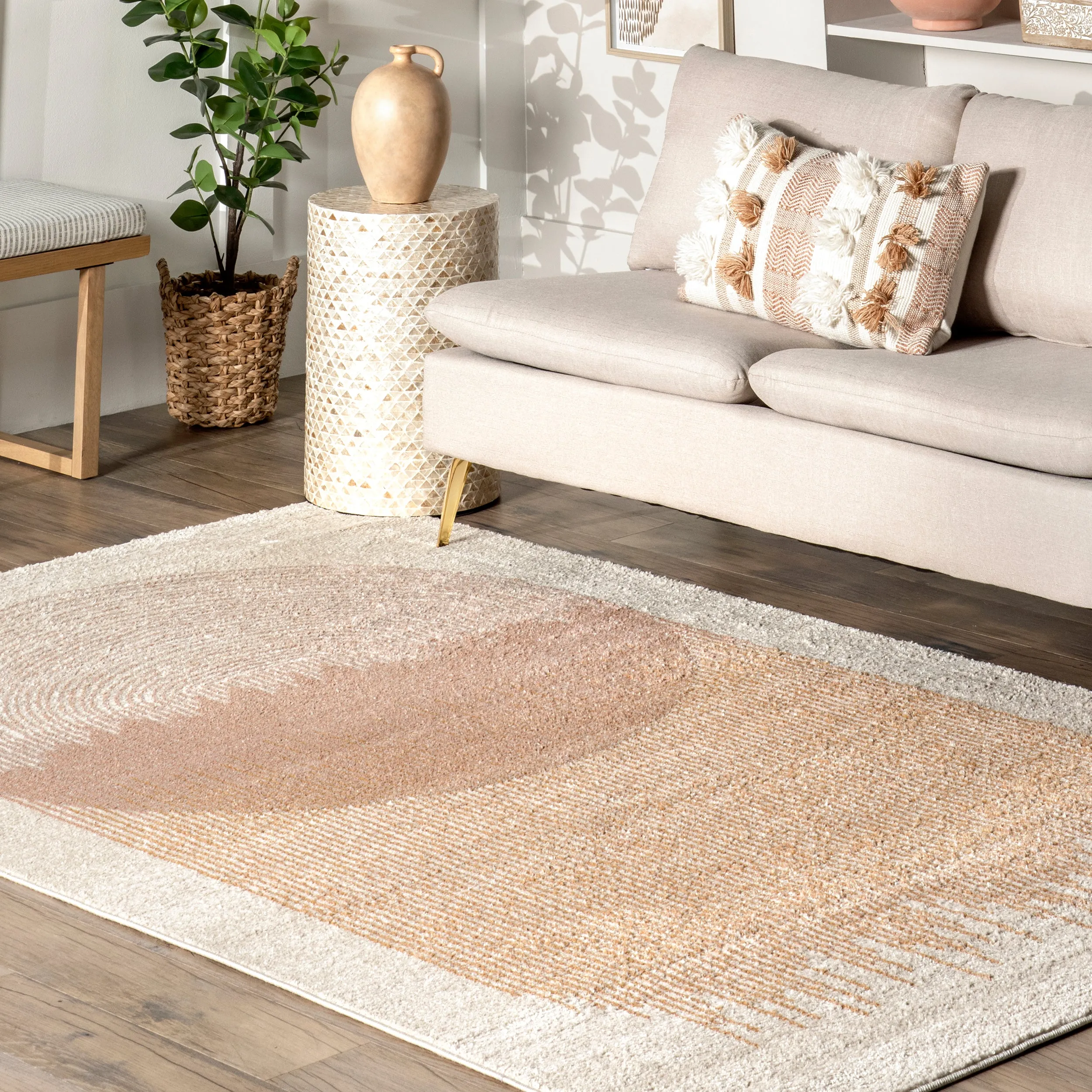 Jobelle Modern Sunray Area Rug