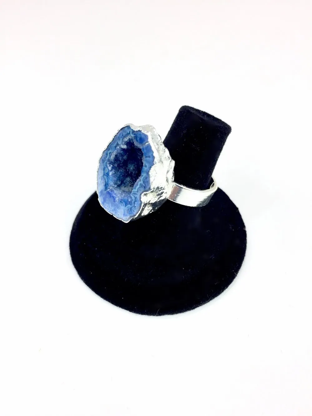 Light Blue Druzy Geode Ring O.O.A.K.
