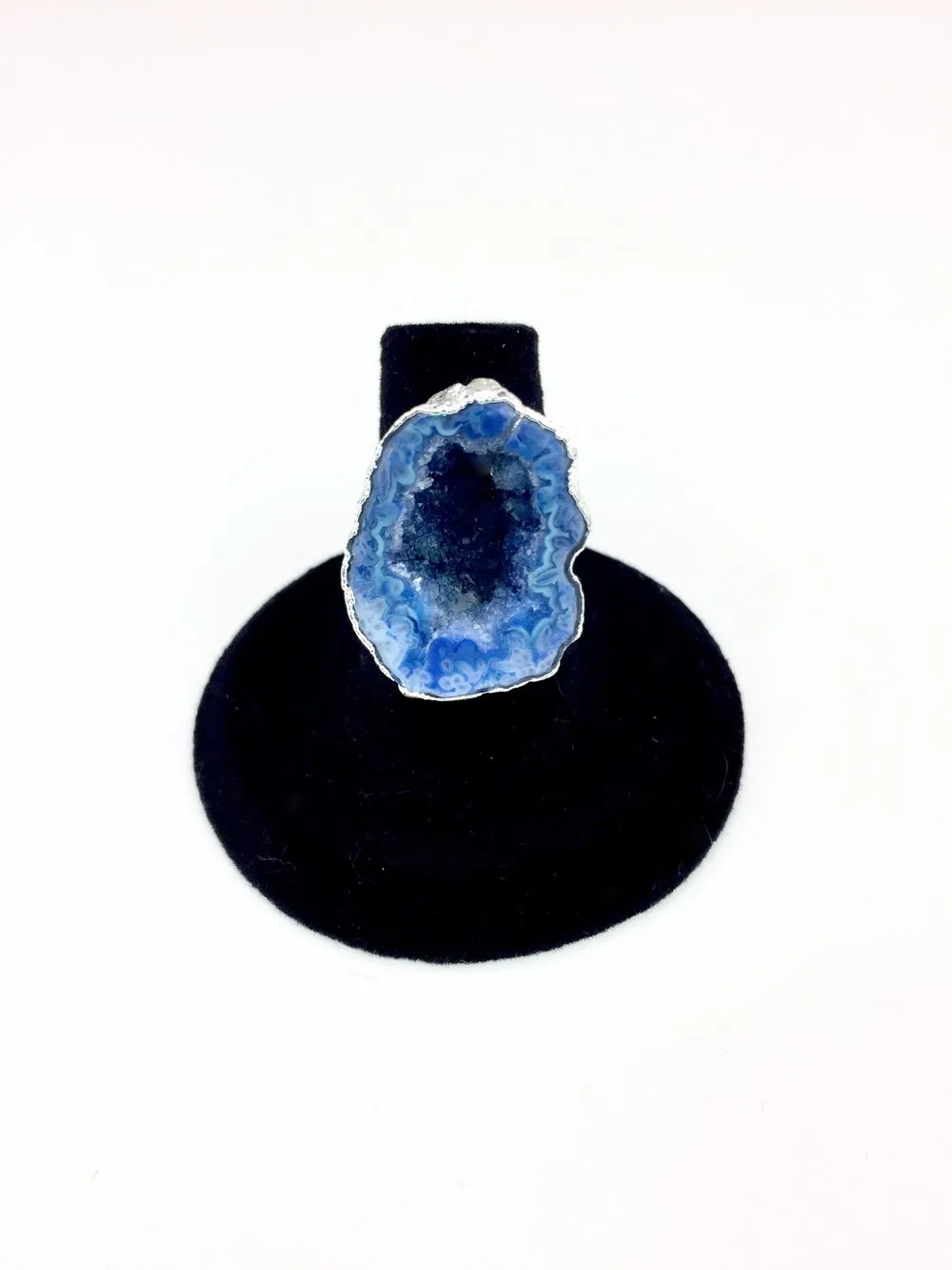 Light Blue Druzy Geode Ring O.O.A.K.