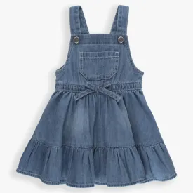 Light Wash Denim Overall Jumper Dress