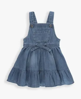 Light Wash Denim Overall Jumper Dress