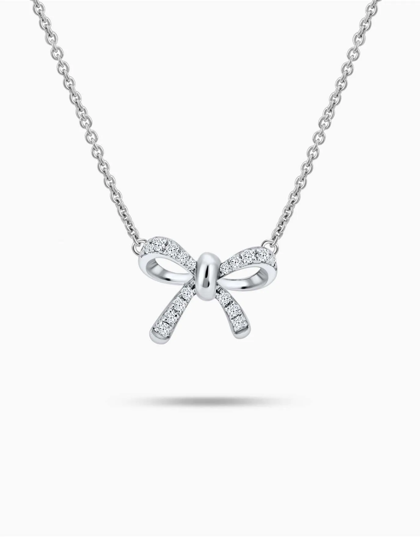 LVC Noeud Ribbon Diamond Necklace
