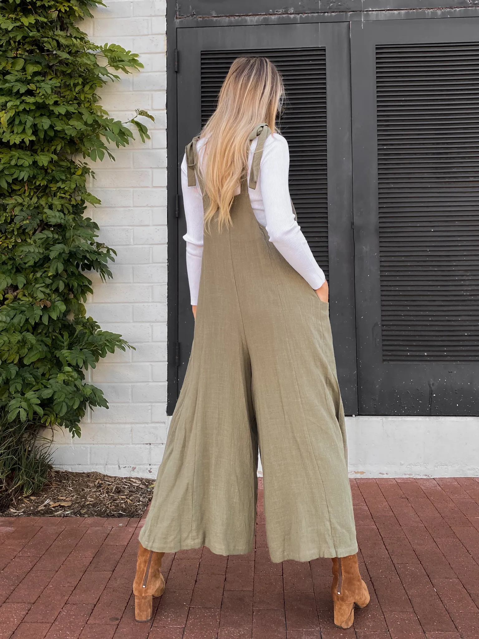 Matcha Love Pleated Jumpsuit - Final Sale