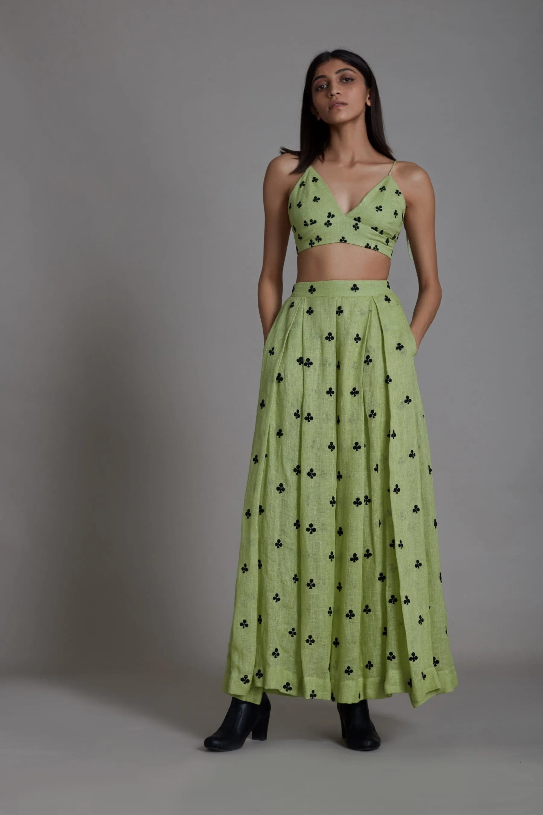 Mati Club Lehenga-Green