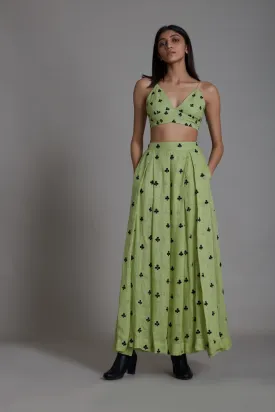 Mati Club Lehenga-Green