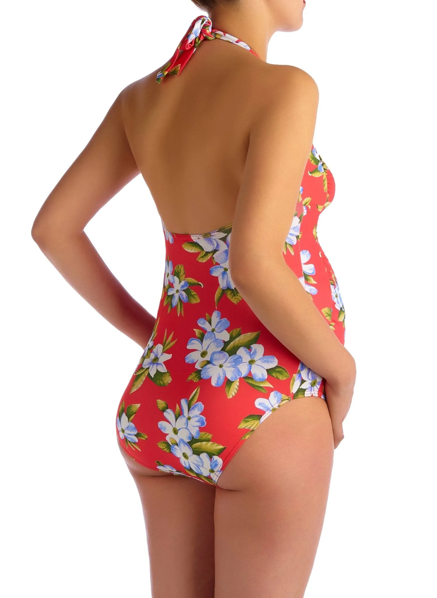 Maui Hibiscus Printed Maternity Swimsuit