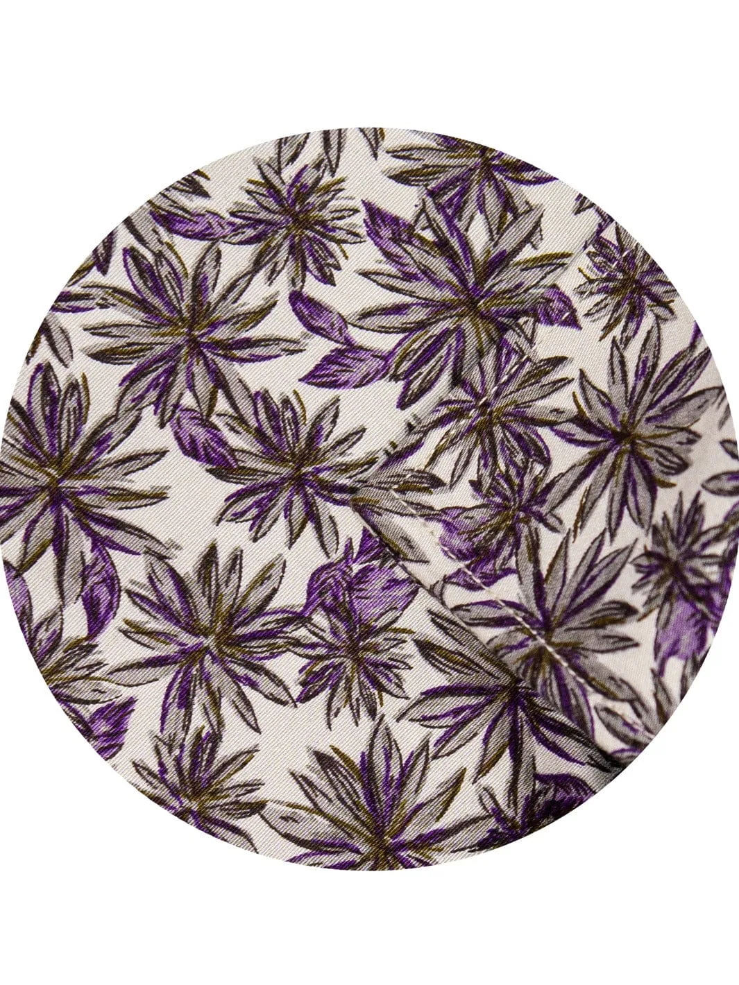 Men's Premium Giza Cotton Printed Shirt - Printed Flower Off-White (1227)