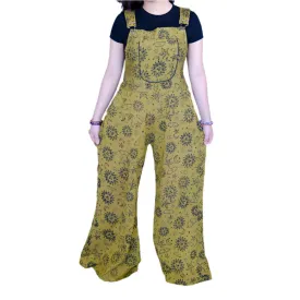 Mustard Dreamy Wide Leg Celestial Jumpsuit