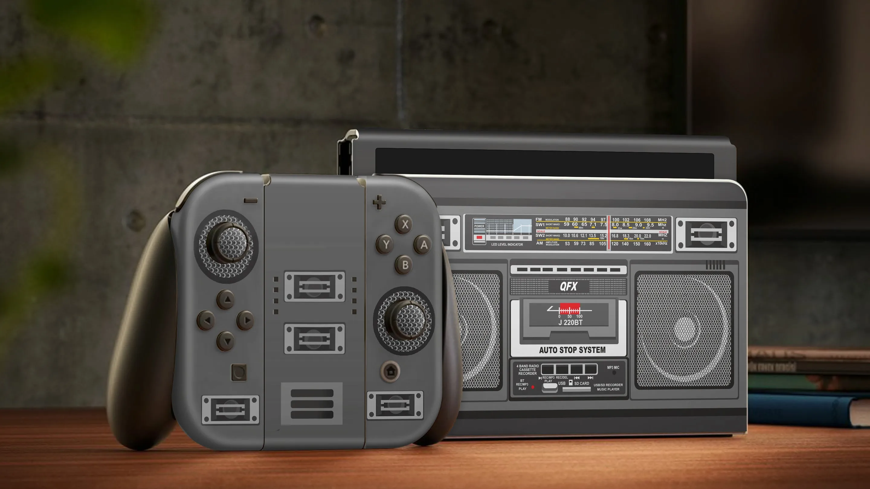 Nintendo Switch Oled Skin Decals - Radio Vintage - Wrap Vinyl Sticker