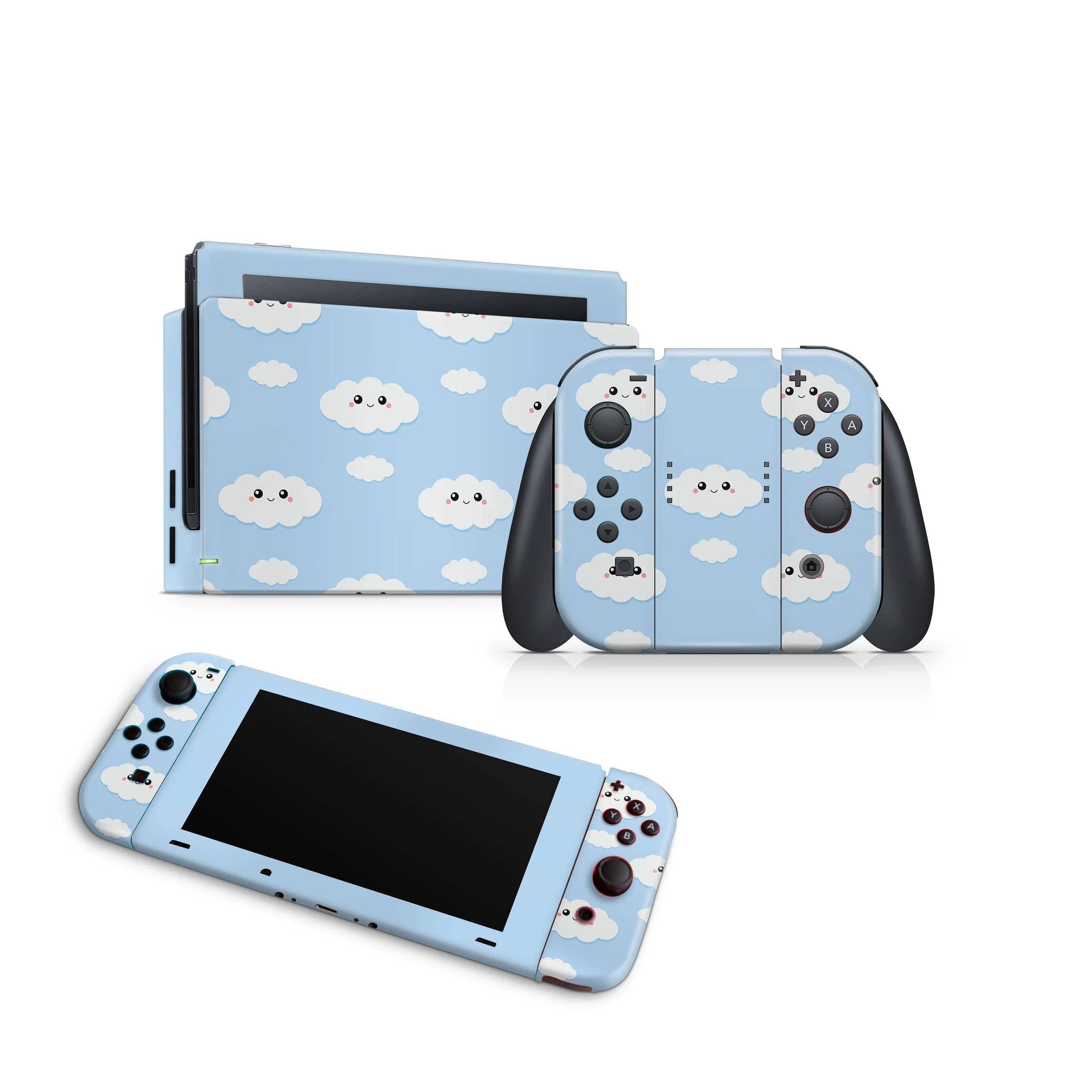 Nintendo Switch Skin Decals - Clouds Kawaii - Wrap Vinyl Sticker