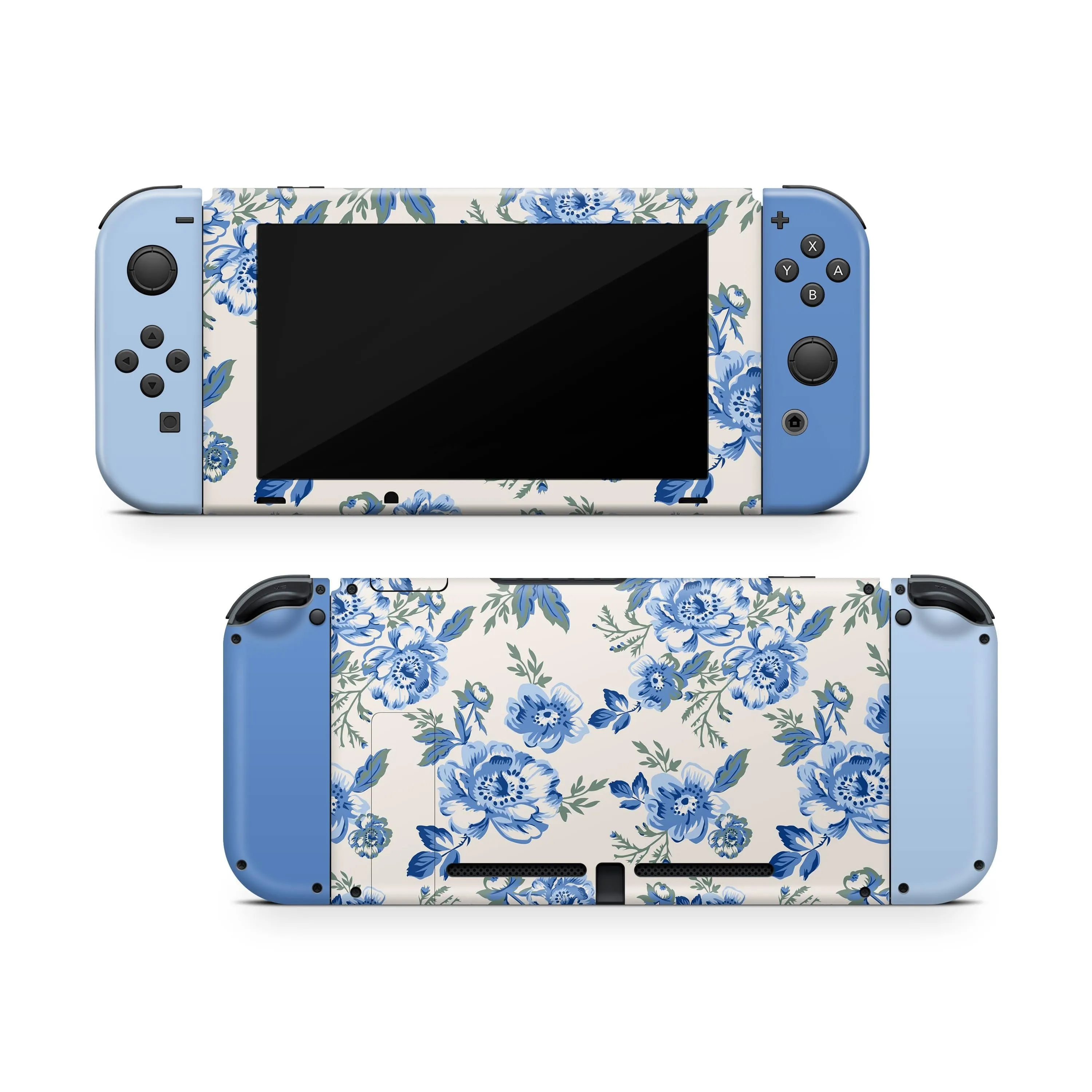 Nintendo Switch Skin Decals - Sentimental Baby blue - Wrap Vinyl Sticker