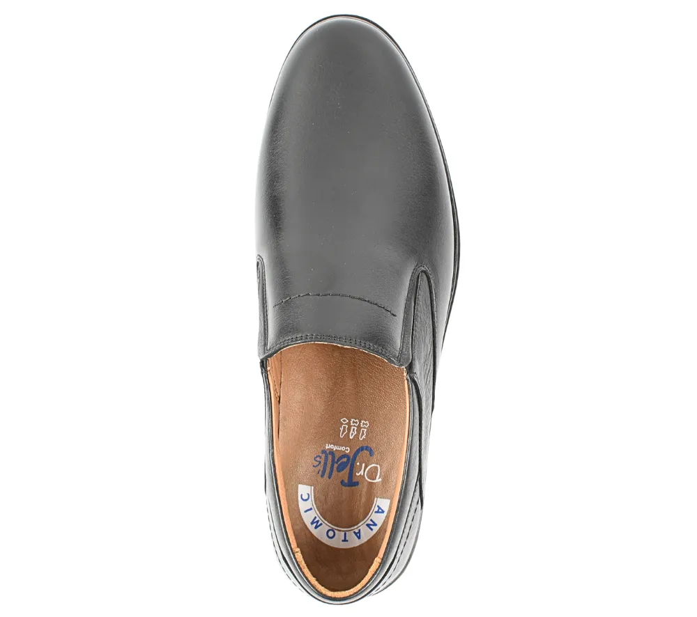 Pantofi casual, barbati, GORETTI, GR0326-175 negru, piele naturala