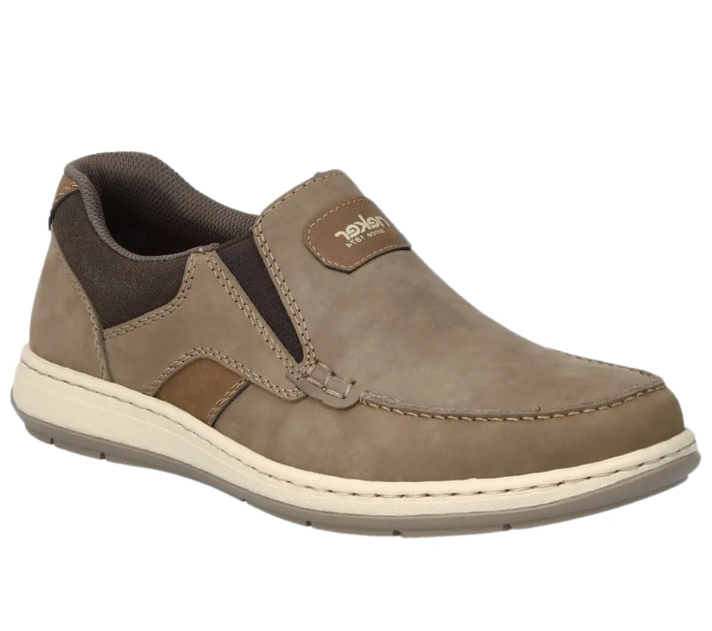 Pantofi casual, barbati, RIEKER, ANTISTRESS,17368-25 maro, piele naturala