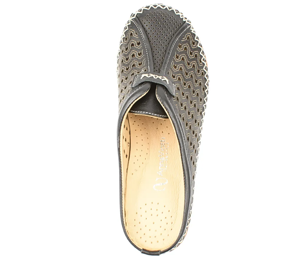 Pantofi casual,dama, ANNA VIOTTI, D27-04143 negru, piele naturala