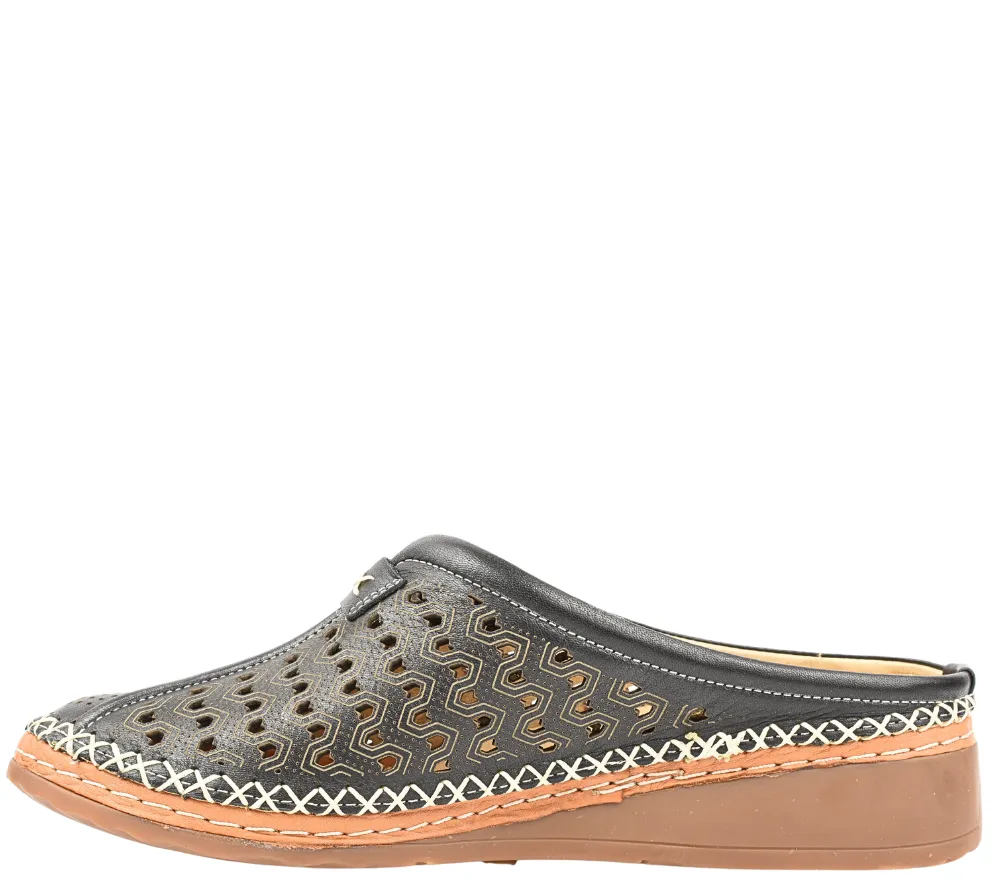 Pantofi casual,dama, ANNA VIOTTI, D27-04143 negru, piele naturala