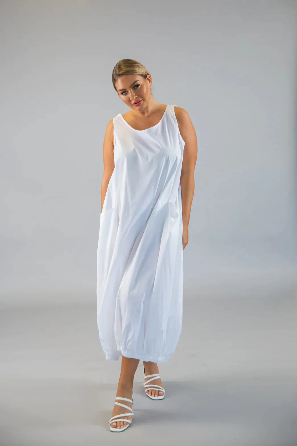 Paolo Tricot Sale, WT110728 Cotton Balloon Bottom Dress, 50% Off Regular Price