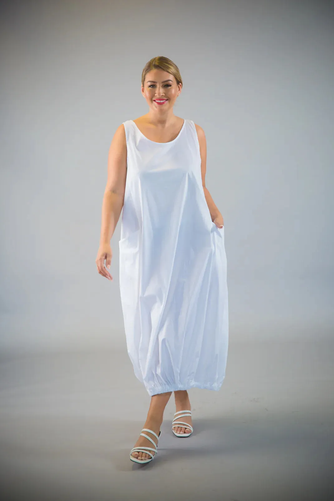 Paolo Tricot Sale, WT110728 Cotton Balloon Bottom Dress, 50% Off Regular Price