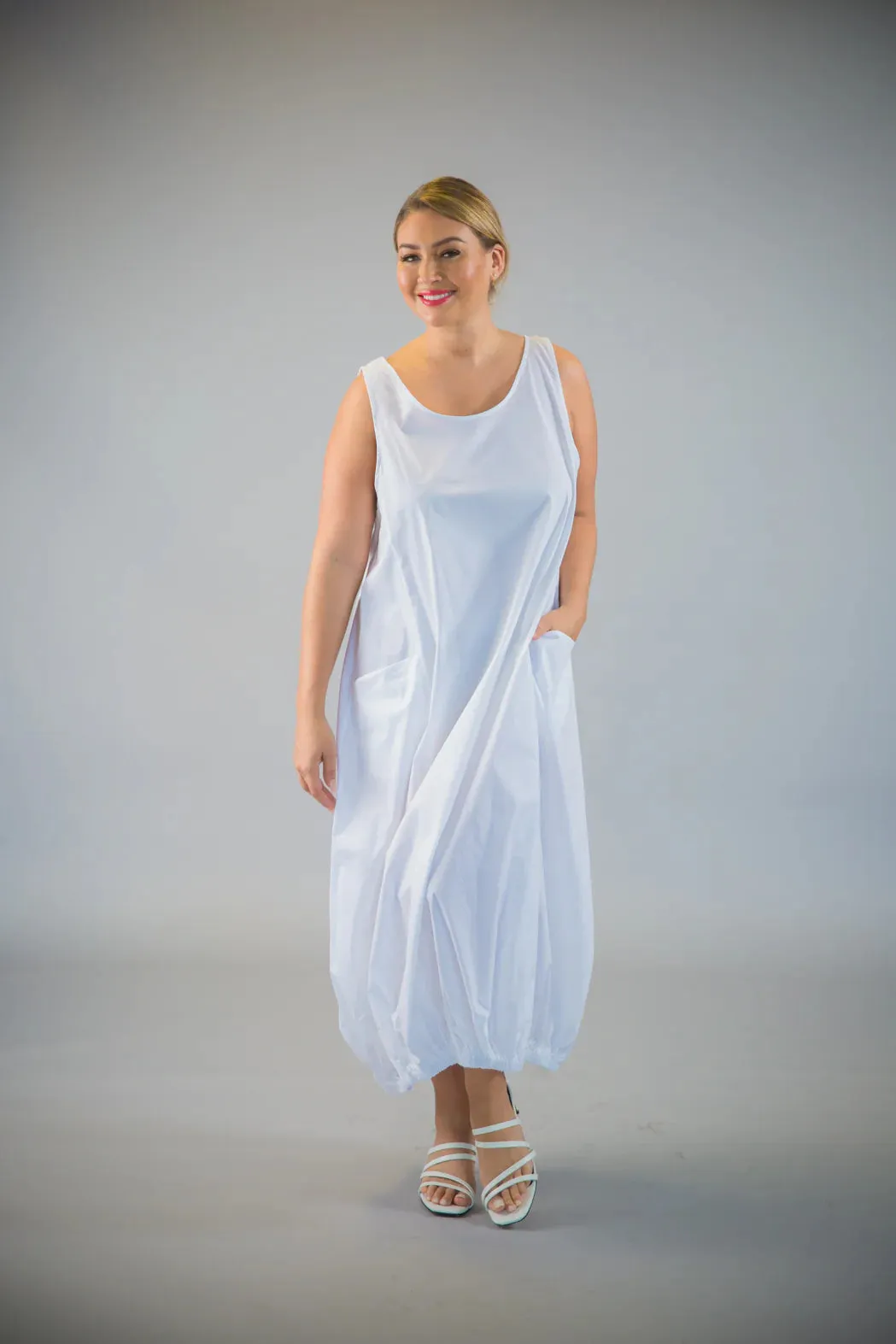 Paolo Tricot Sale, WT110728 Cotton Balloon Bottom Dress, 50% Off Regular Price