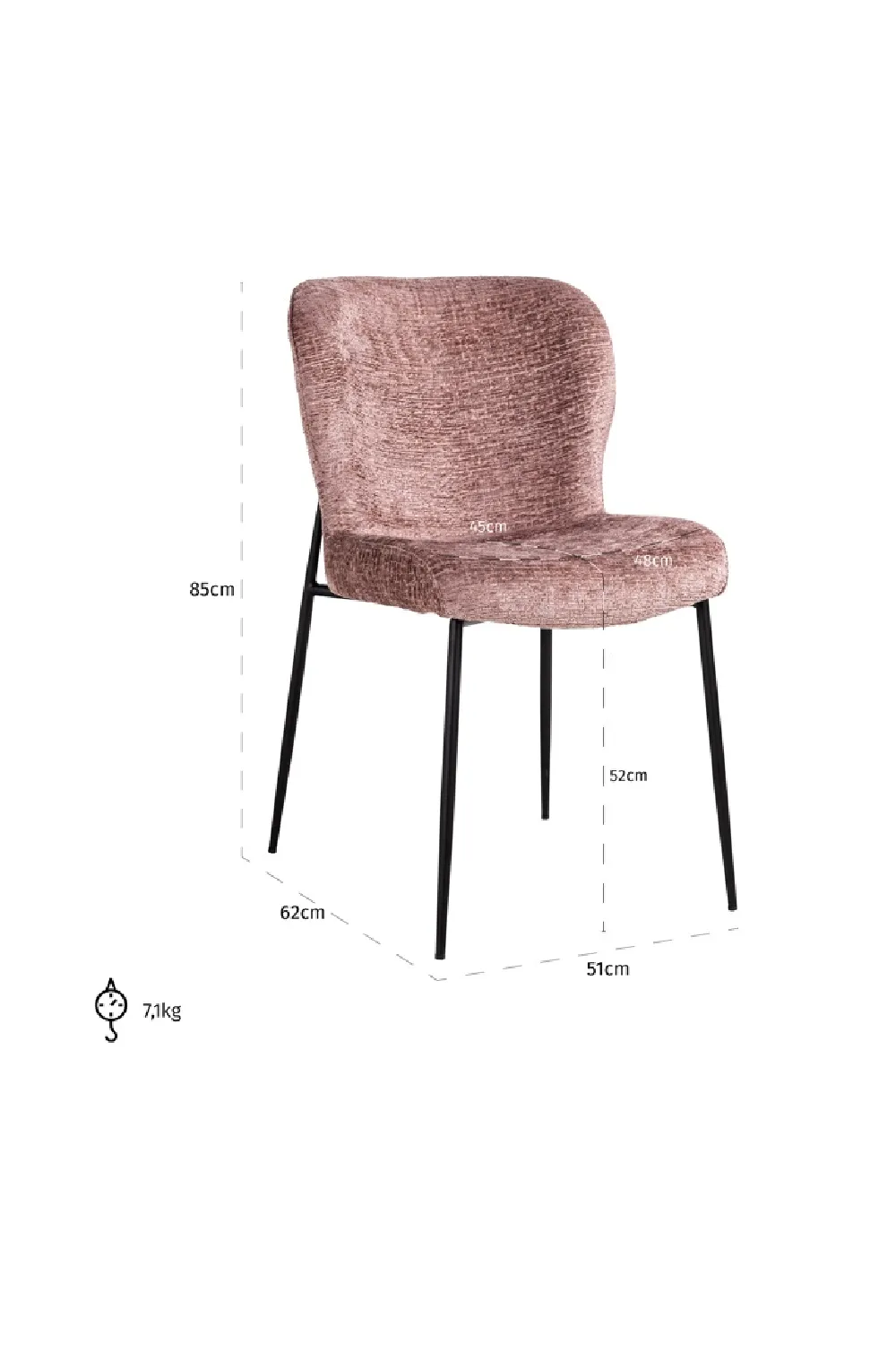 Pink Dining Chair | OROA Darby