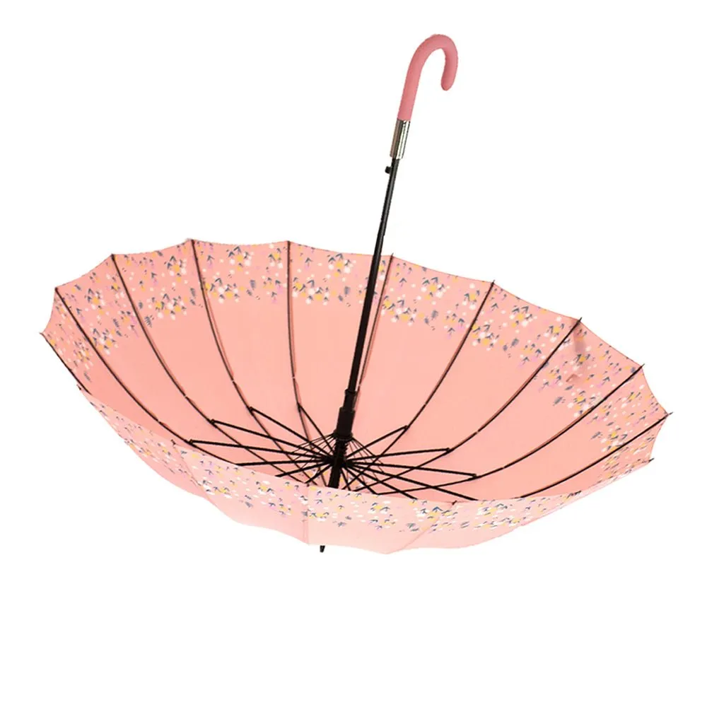 Pink Floral border Style Umbrella for Teens and Adults