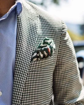 POSH - Silk Pocket Square - British Green