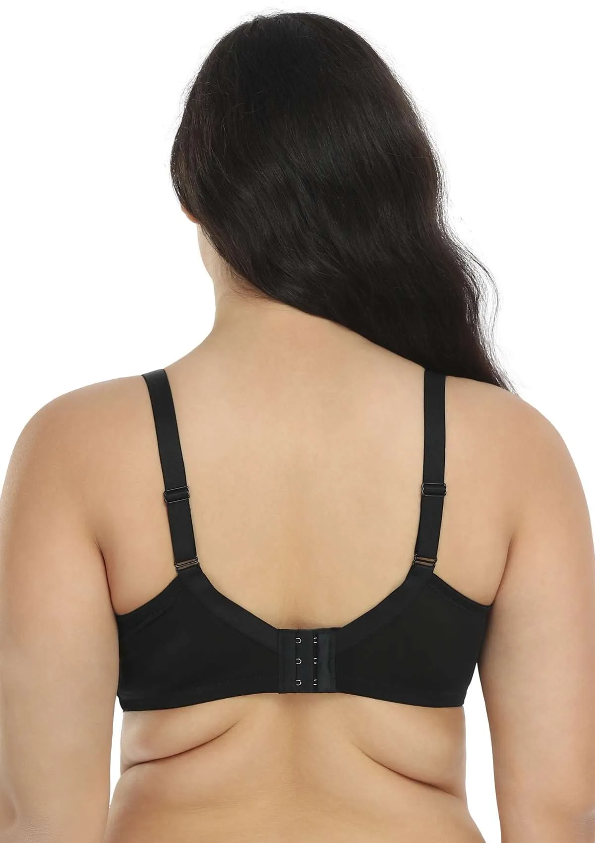 Pretty In Petals Black Unlined Strappy Lace Bra