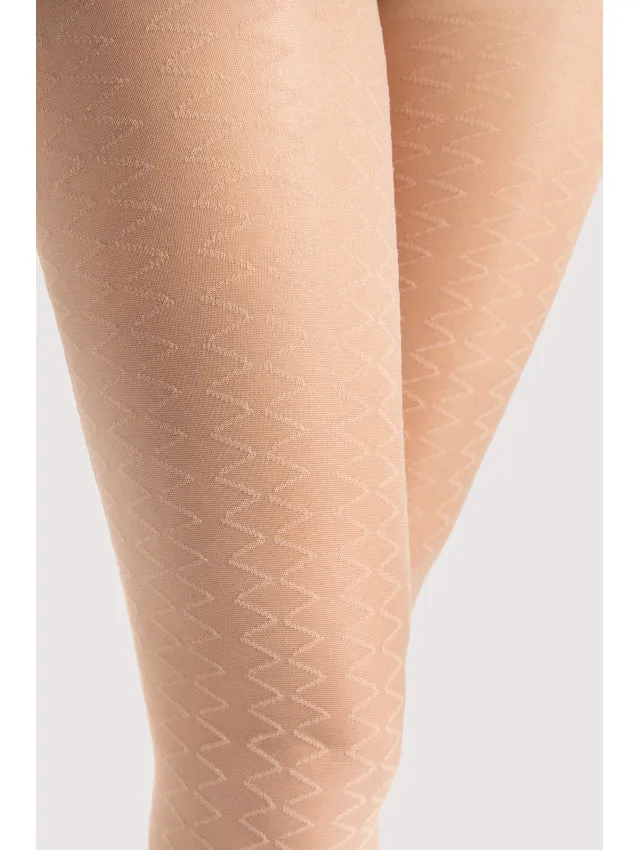 Step Up Sheer Nude Pattern Tights