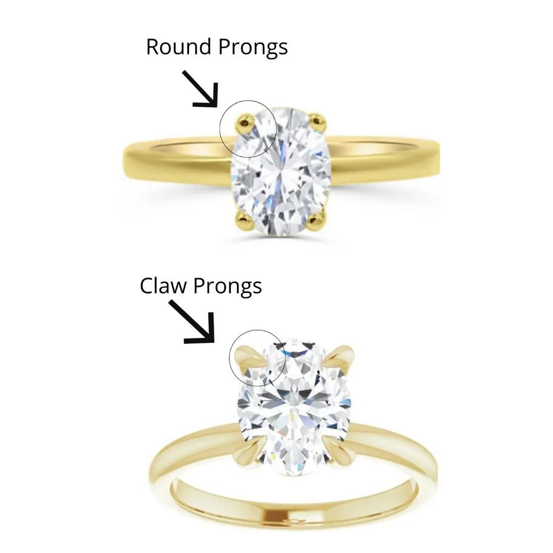 Trinity| Oval Moissanite Engagement Ring
