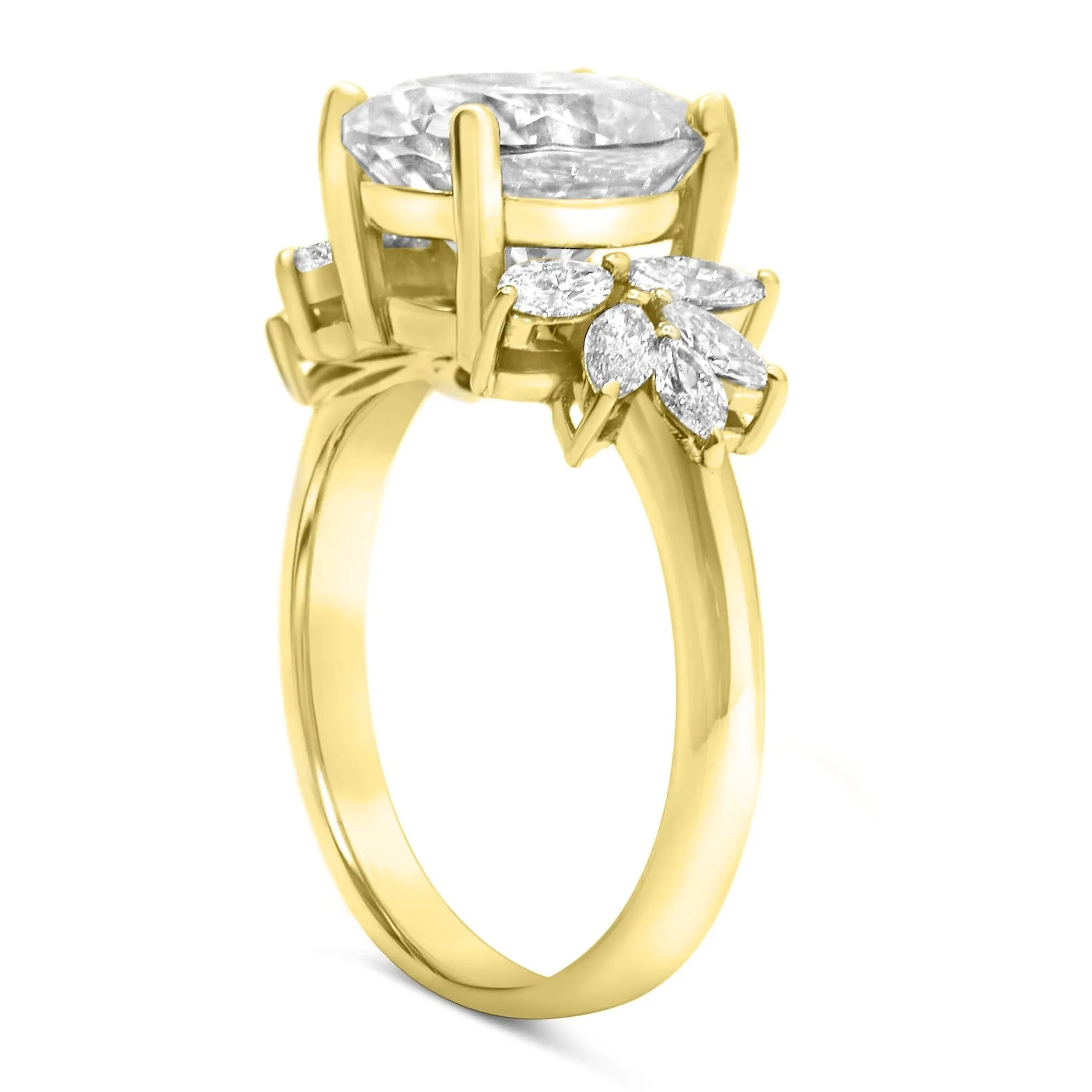 Trinity| Oval Moissanite Engagement Ring