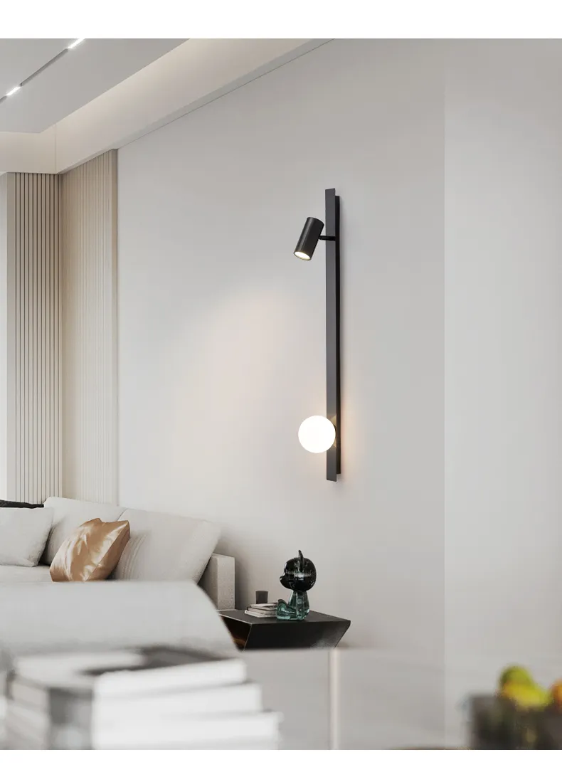 Trong minimalist Nordic style copper led wall lamp