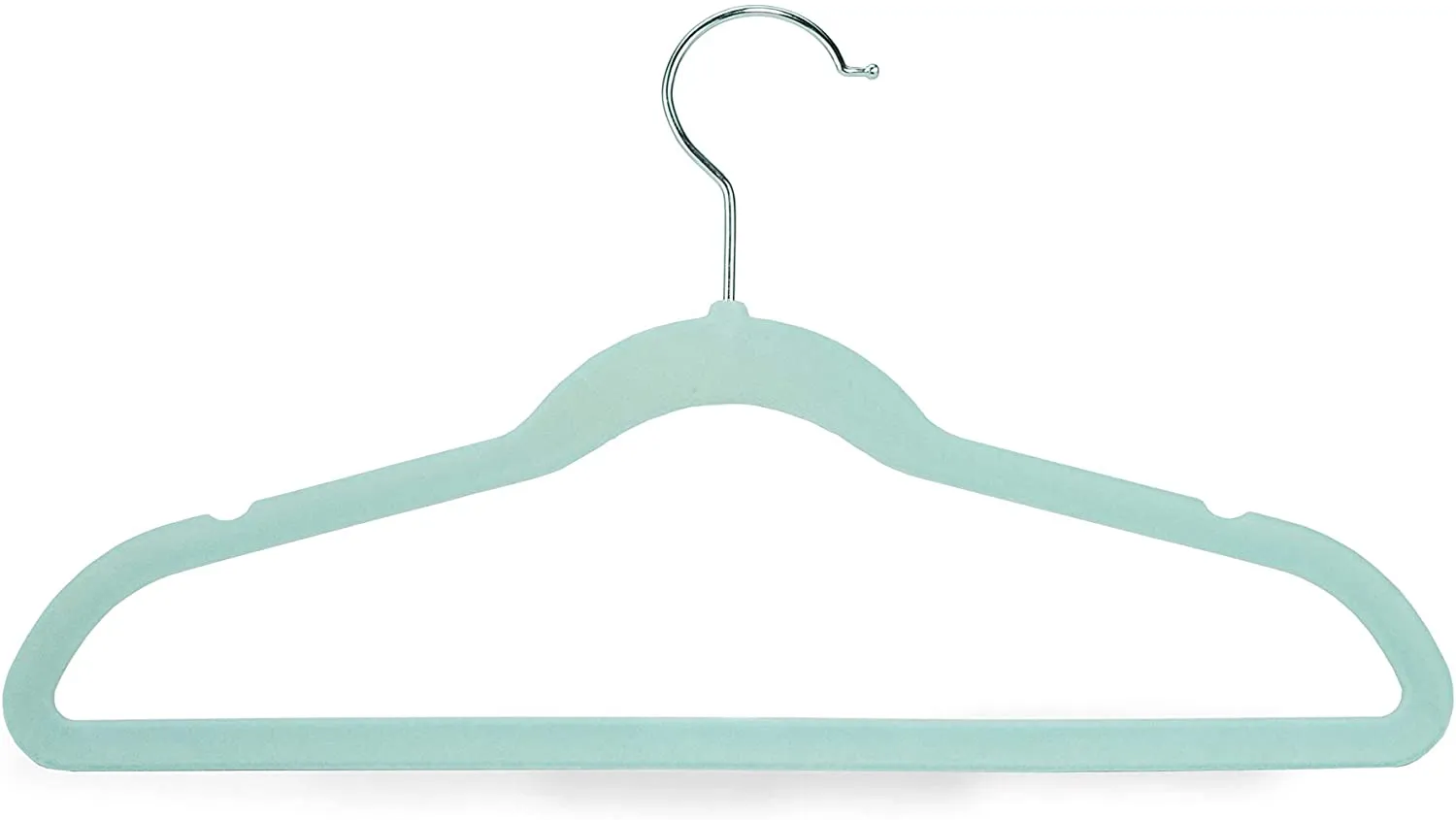 Velvet Hangers for Babies with Silver Hooks, Space Saving,  Ultra Thin, Non Slip Hangers for Baby Clothes