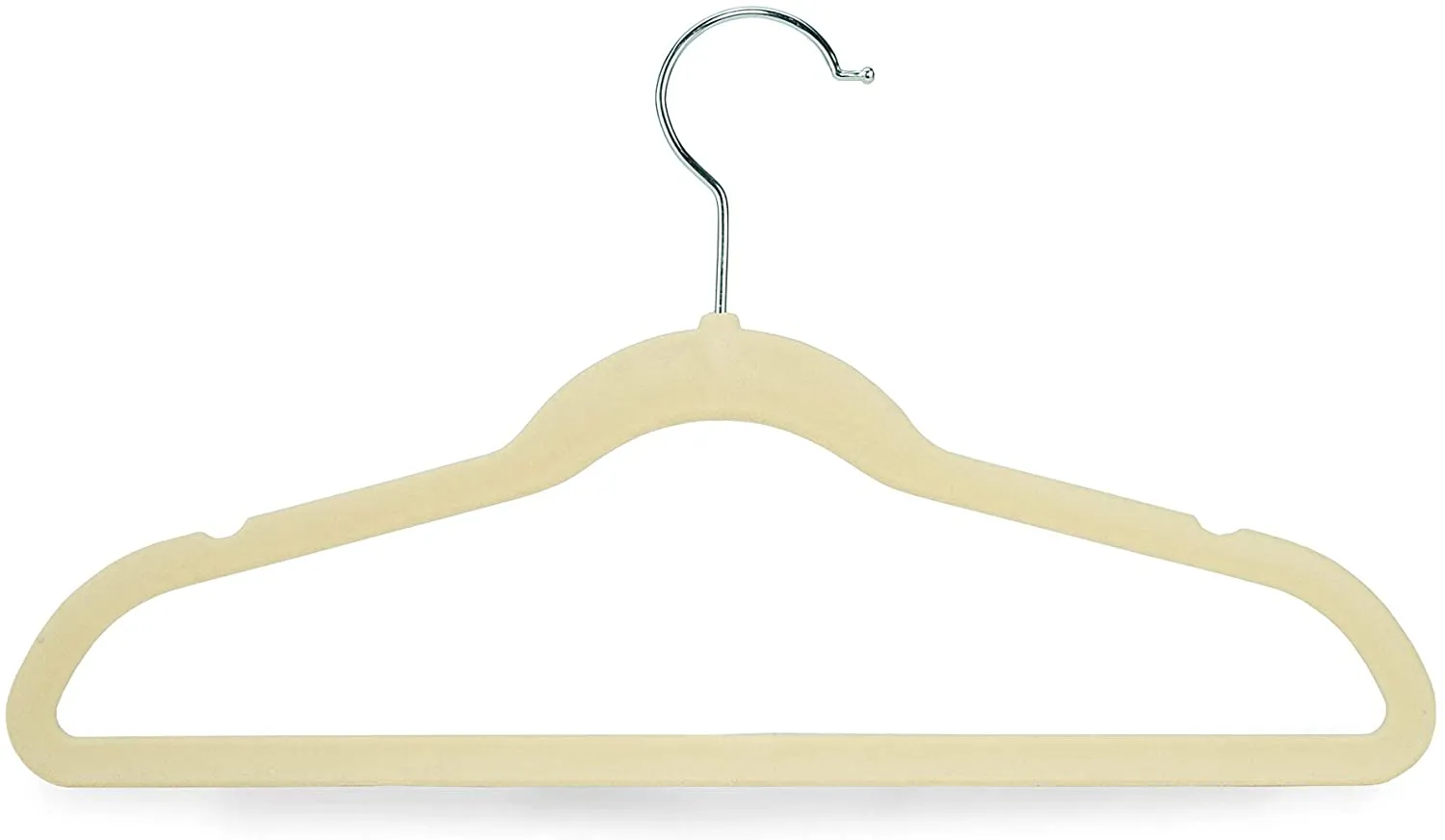 Velvet Hangers for Babies with Silver Hooks, Space Saving,  Ultra Thin, Non Slip Hangers for Baby Clothes